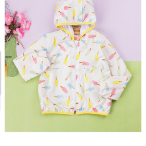 TODDLER/LITTLE GIRL RAIN COAT  WITH ICECREAM PRINT