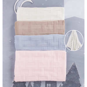 KNITTED COTTON BABY BLANKET